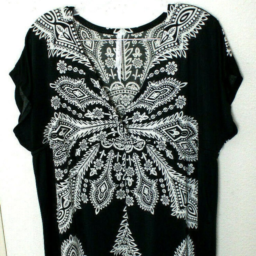 Cristina Love Women's Blac White Top-Dress Size-S/